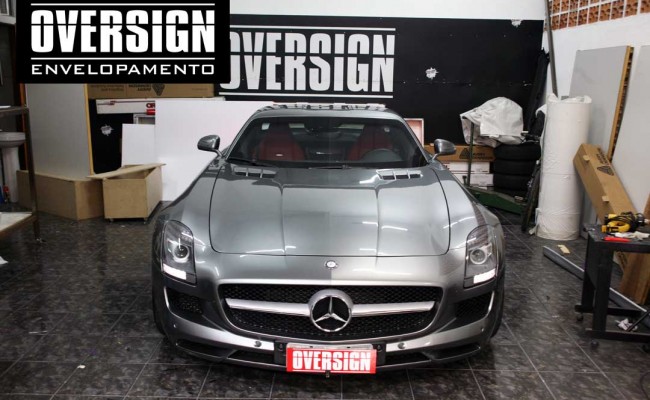 Mercedes SLS, Mercedes SLS envelopada, SLS envelopada, SLS porta de gaivota, oversign (10)