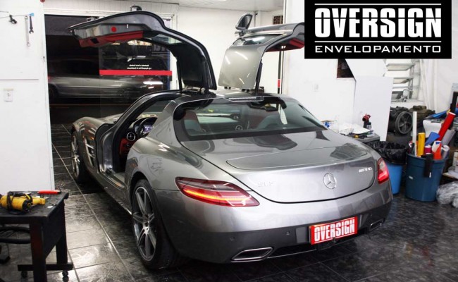 Mercedes SLS, Mercedes SLS envelopada, SLS envelopada, SLS porta de gaivota, oversign (22)