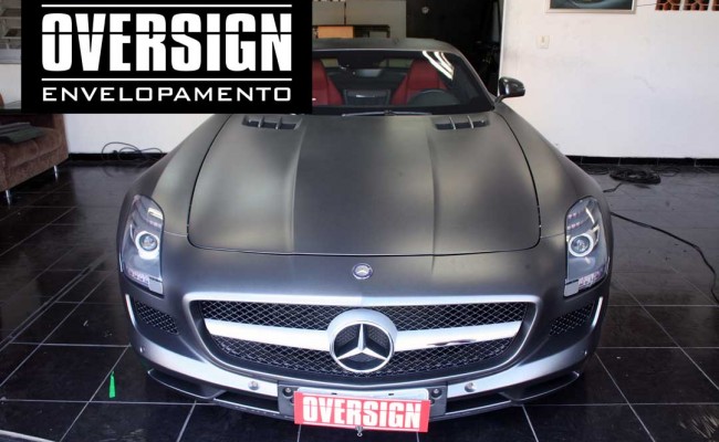 Mercedes SLS, Mercedes SLS envelopada, SLS envelopada, SLS porta de gaivota, oversign (56)