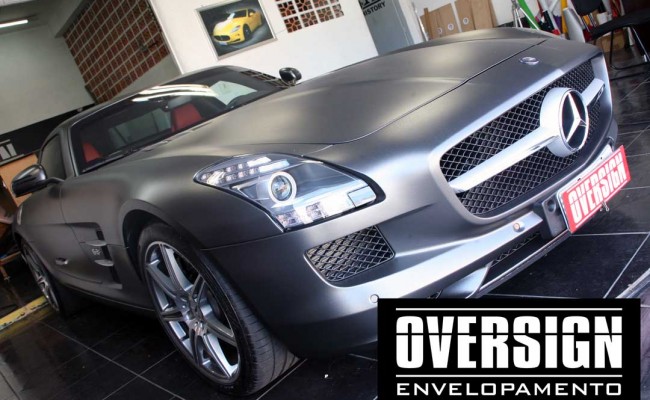 Mercedes SLS, Mercedes SLS envelopada, SLS envelopada, SLS porta de gaivota, oversign (57)