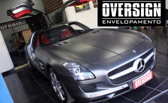 Mercedes SLS, Mercedes SLS envelopada, SLS envelopada, SLS porta de gaivota, oversign (60)