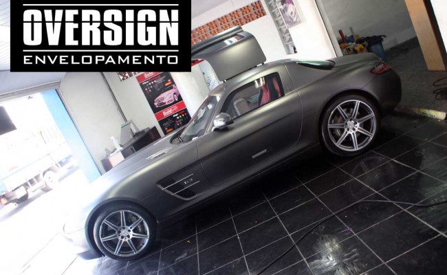 Mercedes SLS, Mercedes SLS envelopada, SLS envelopada, SLS porta de gaivota, oversign (62)