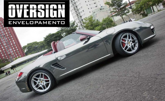 Porsche Boxster S cromada, Porsche cromada, porsche black chromo, avery dennison, adesivo cromado, carro cromado, oversign, (49)