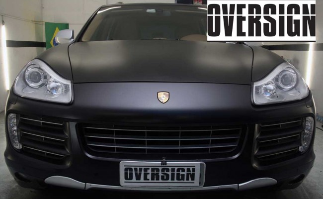 Porsche Cayenne 2008 Preto, envelopamento liquido preto fosco OVERSIGN, Power revest FX Chrome (24)