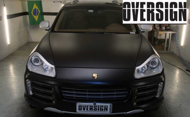 Porsche Cayenne 2008 Preto, envelopamento liquido preto fosco OVERSIGN, Power revest FX Chrome (26)