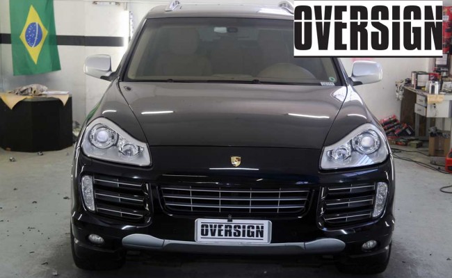 Porsche Cayenne 2008 Preto, envelopamento liquido preto fosco OVERSIGN, Power revest FX Chrome (7)