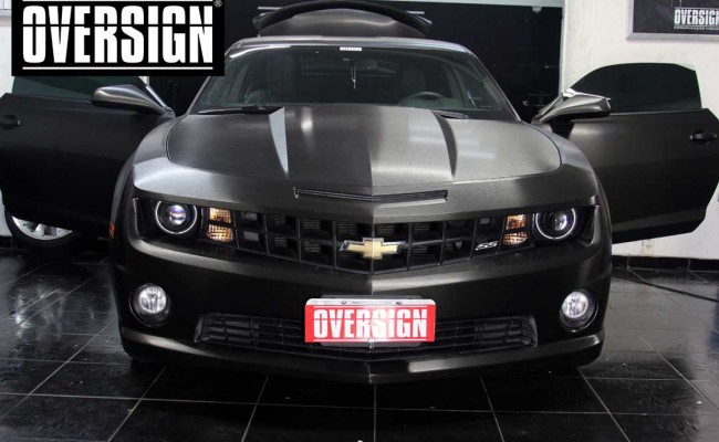 Camaro SS, Camaro SS preto, Camaro Preto, Camaro envelopado, Camaro aço escovado, Black Brushed Metallic, Oversign, (39)