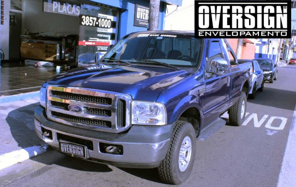 F 250 azul metalico adesivo brilhante