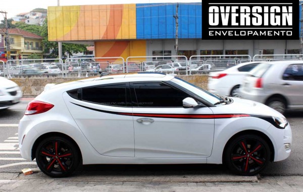 Veloster envelopamento Branco Brilhante