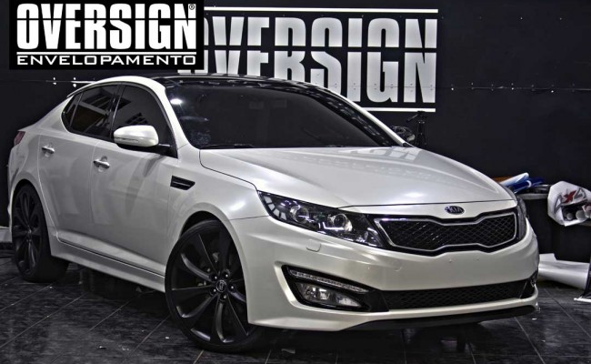 Kia Optima Branco Pérola, envelopamento, envelopamento de carros, envelopamento sp, oversign, kia, optima, avery dennison, white pearlescent, (22)