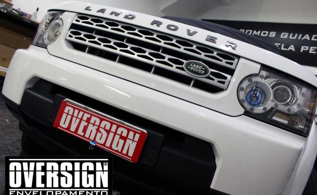 Land Rover Discovery 4, envelopamento branco, adesivo alto brilho, envelopamento de carros, carros de luxo, range rover, evoque, sport, vogue, oversign, (28)