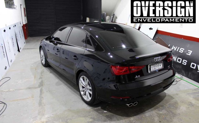 Audi A3 S-line, A3, S-line, Avery, Avery Dennison, Supreme wrapping film, Charcoal metallic, envelopamento de carros, cinza fosco, oversign, Vannucchi, Sid Signs, (2)