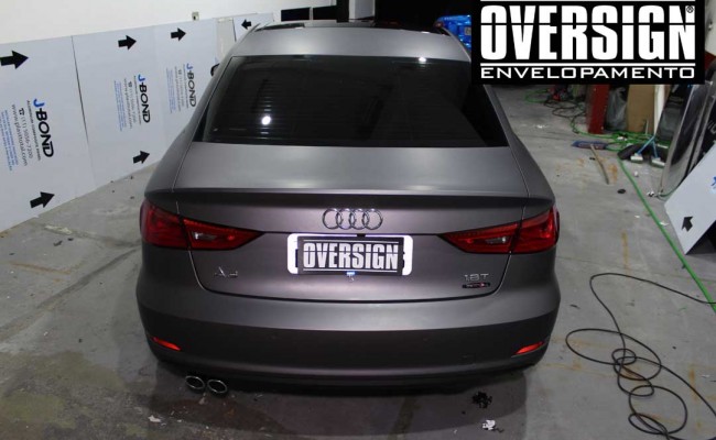 Audi A3 S-line, A3, S-line, Avery, Avery Dennison, Supreme wrapping film, Charcoal metallic, envelopamento de carros, cinza fosco, oversign, Vannucchi, Sid Signs, (24)