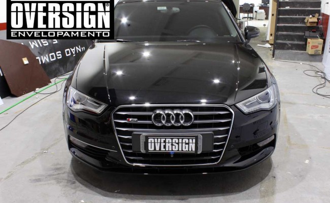 Audi A3 S-line, A3, S-line, Avery, Avery Dennison, Supreme wrapping film, Charcoal metallic, envelopamento de carros, cinza fosco, oversign, Vannucchi, Sid Signs, (6)