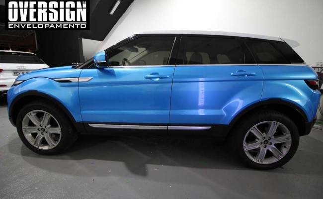 Evoque, azul, evoque azul, land rover, bahama blue, ceramic pro, proteção pintura, oversign, ceramicpro, envelopamento, evoque azul claro, (21)