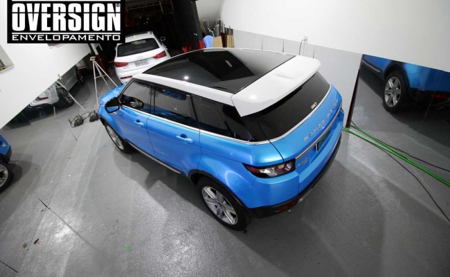 Evoque, azul, evoque azul, land rover, bahama blue, ceramic pro, proteção pintura, oversign, ceramicpro, envelopamento, evoque azul claro, (22)