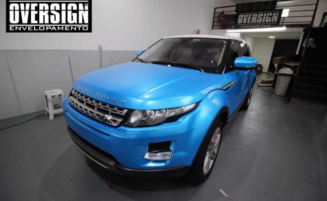 Evoque, azul, evoque azul, land rover, bahama blue, ceramic pro, proteção pintura, oversign, ceramicpro, envelopamento, evoque azul claro, (36)