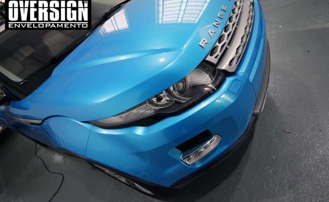 Evoque, azul, evoque azul, land rover, bahama blue, ceramic pro, proteção pintura, oversign, ceramicpro, envelopamento, evoque azul claro, (39)