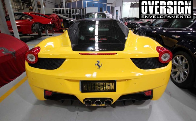 Ferrari F458, ferrari amarela, ferrari black piano, ferrari teto black piano, adesivo black piano, envelopamento de teto, adesivo teto, oversign, Ceramic pro, (20)