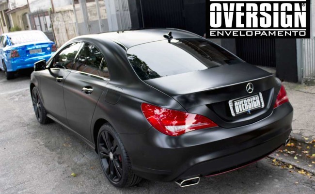 mercedes, mercedes satin, black satin, envelopamento zn, cla200, cla250, cla200black, cla200 preto, roda preta, pinça vermelha, Ace Company, (62)