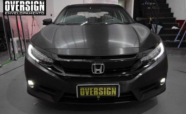 Novo civic, civic 2017, tiper, prototipo, honda, civic escovado, aço escovado, novo civic envelopado, oversign, farol novo civic, farol led, (42)