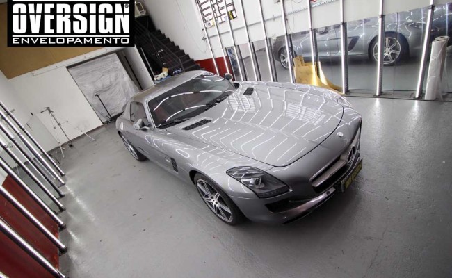 Mercedes SLS AMG, ENvelopamento, preto fosco, black satin, oversign, ferrari, porsche, Lamborghini, Maserati, Levante, envelopamento de carros, teto black piano, (01 (6)