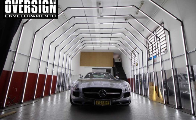 Mercedes SLS AMG, ENvelopamento, preto fosco, black satin, oversign, ferrari, porsche, Lamborghini, Maserati, Levante, envelopamento de carros, teto black piano, (01)