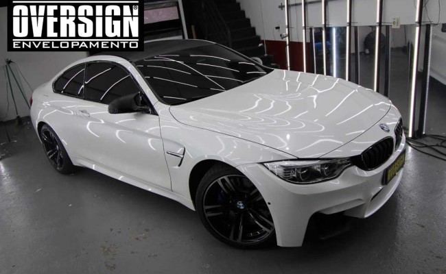 BMW M4 branco pérola, Hexis, Avery Dennison, Sid signs, oversign, envelopamento de carro, M4, f82 (33)