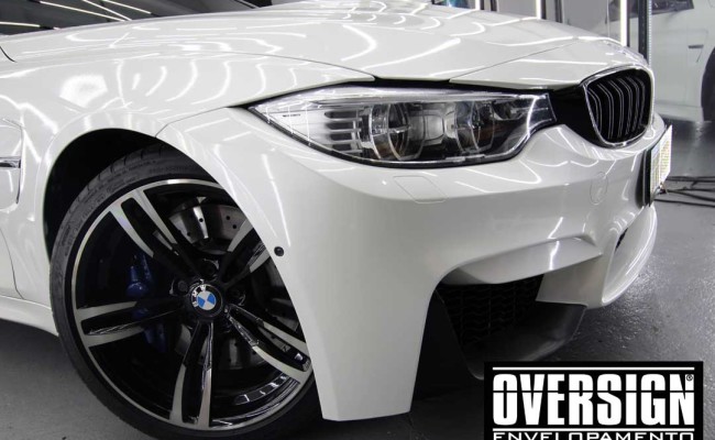 BMW M4 branco pérola, Hexis, Avery Dennison, Sid signs, oversign, envelopamento de carro, M4, f82 (35)